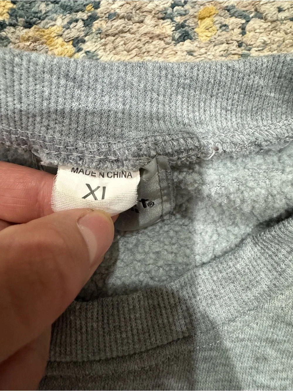 Carhartt Gray Crewneck Sweatshirt with Chest Pocket and Logo